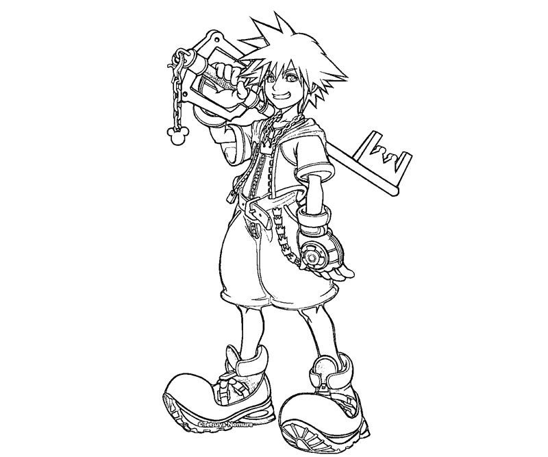 Kingdom Hearts Sora Coloring - Play Free Coloring Game Online