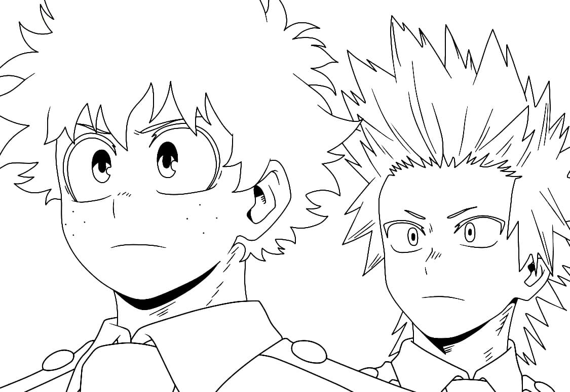 Kirishima and Midoriya
