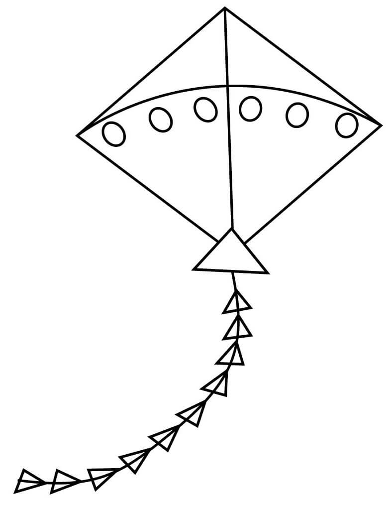 Coloring Page Of A Kite Coloring Pages