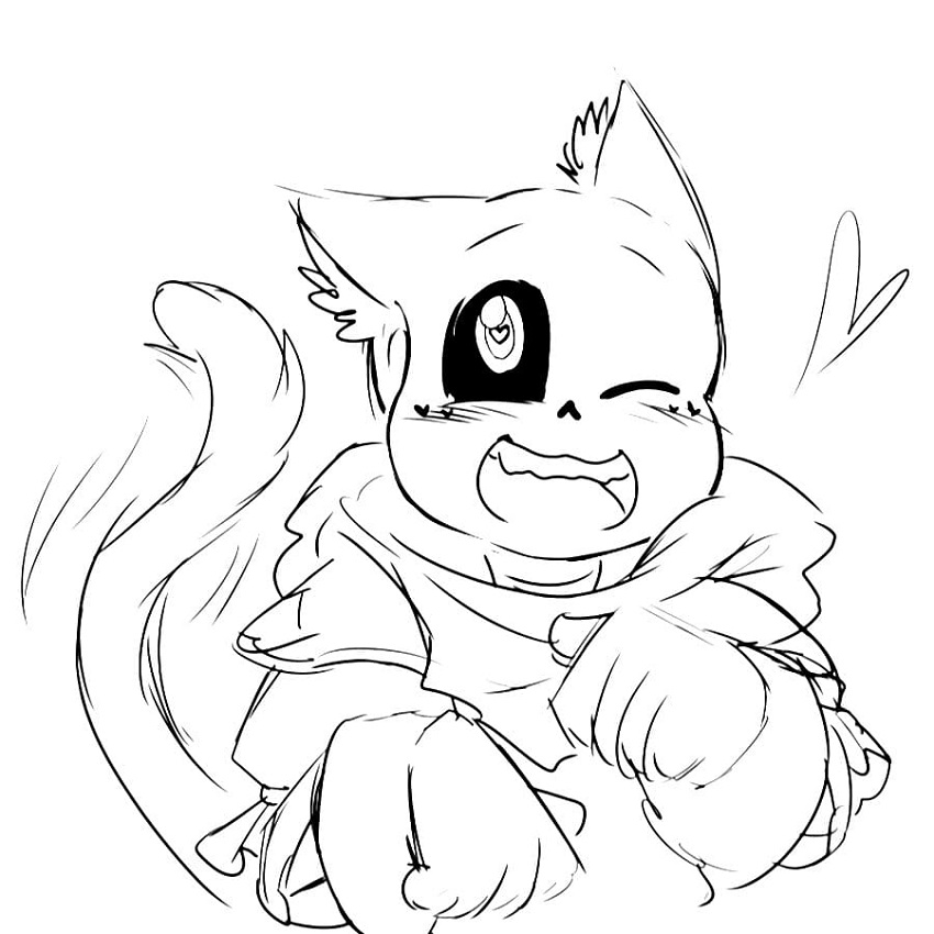 Kitty Sans Coloring Game Kitty Sans