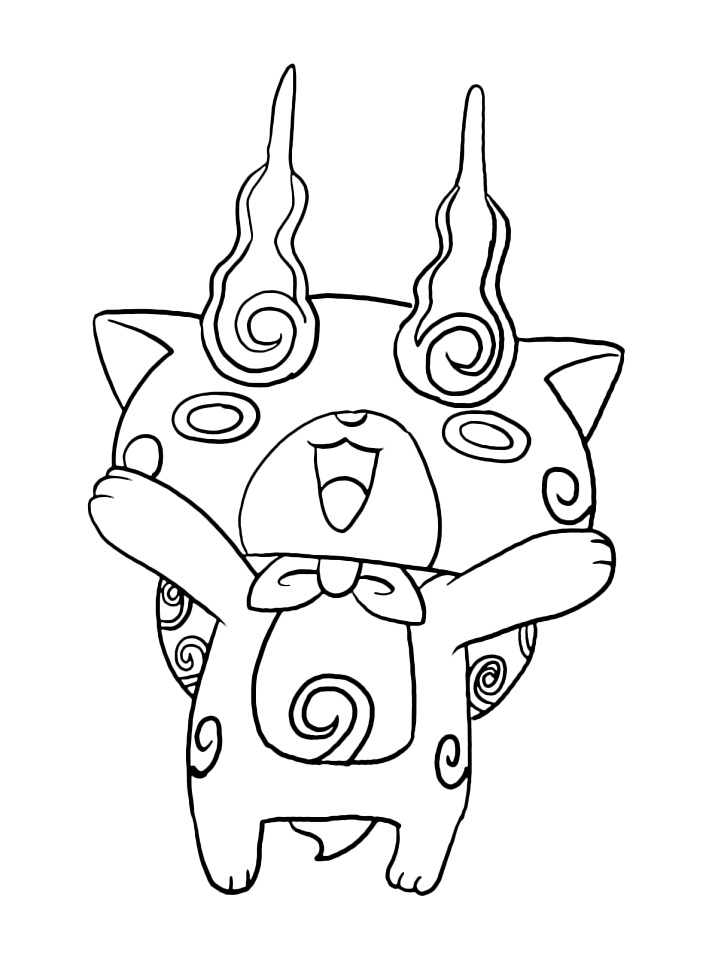 Komasan Yo kai Watch Coloring Game Komasan Yo kai Watch