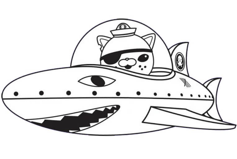Kwazii on Sharkship Coloring Game Kwazii on Sharkship