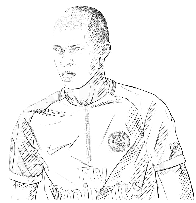 Kylian Mbappé 1 Coloring Game Kylian Mbappé 1