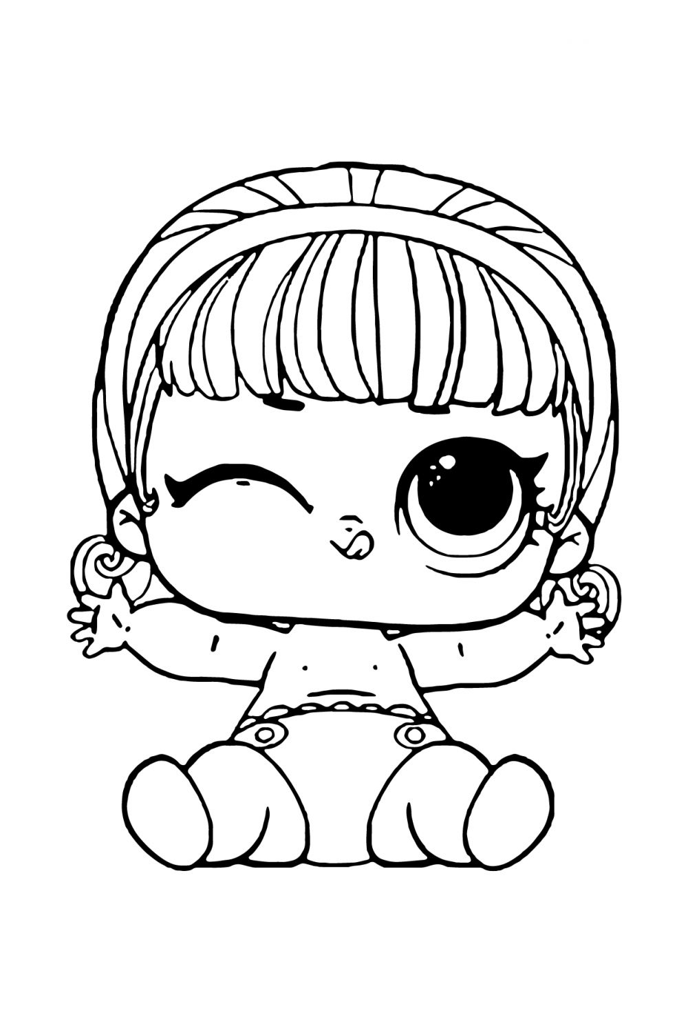 LOL Baby Lil Madame Queen Coloring - Play Free Coloring Game Online