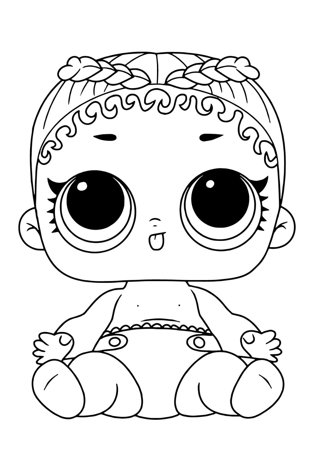 LOL Baby Little Sister Hug Coloring - Play Free Coloring Game Online