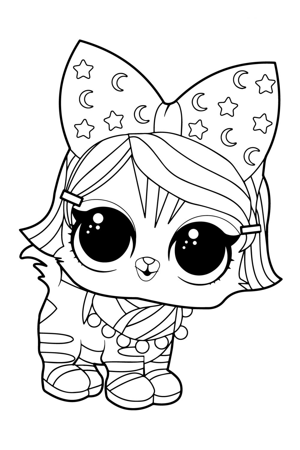 LOL Rare Pet Kitten Night Coloring - Play Free Coloring Game Online