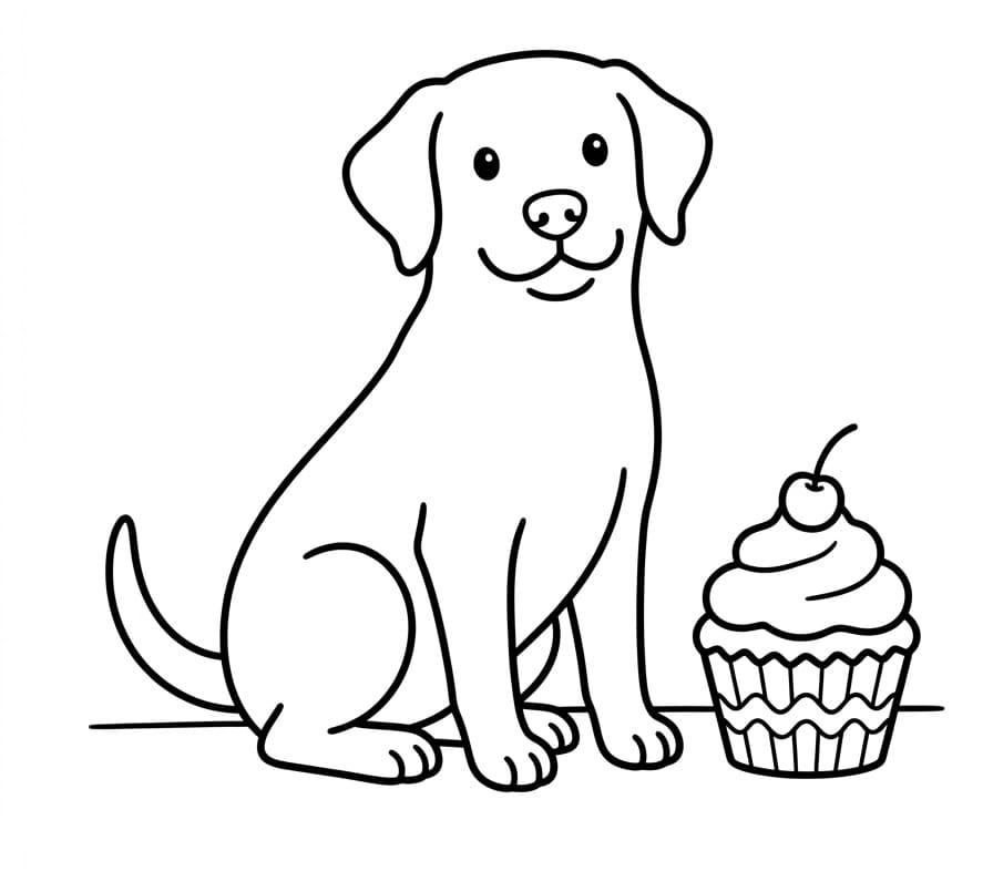 Labrador and Cupcake