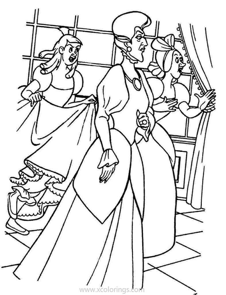 Lady Tremaine Disney Villain Coloring Game Lady Tremaine Disney Villain