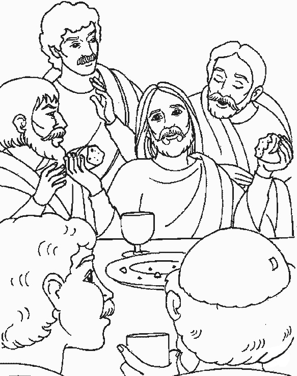 Last Supper Of Jesus Coloring - Play Free Coloring Game Online