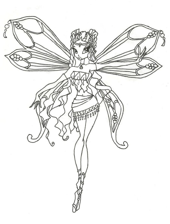 Layla Winx Club Enchantix Coloring - Play Free Coloring Game Online