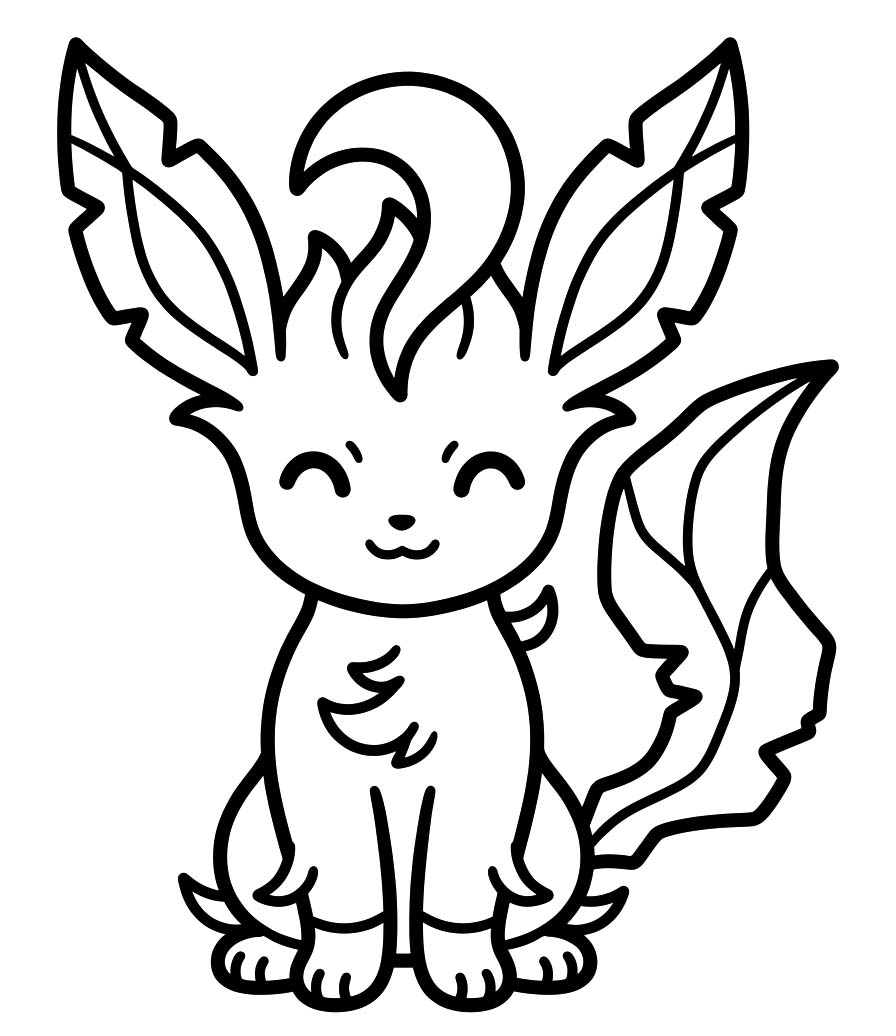 Leafeon Printable