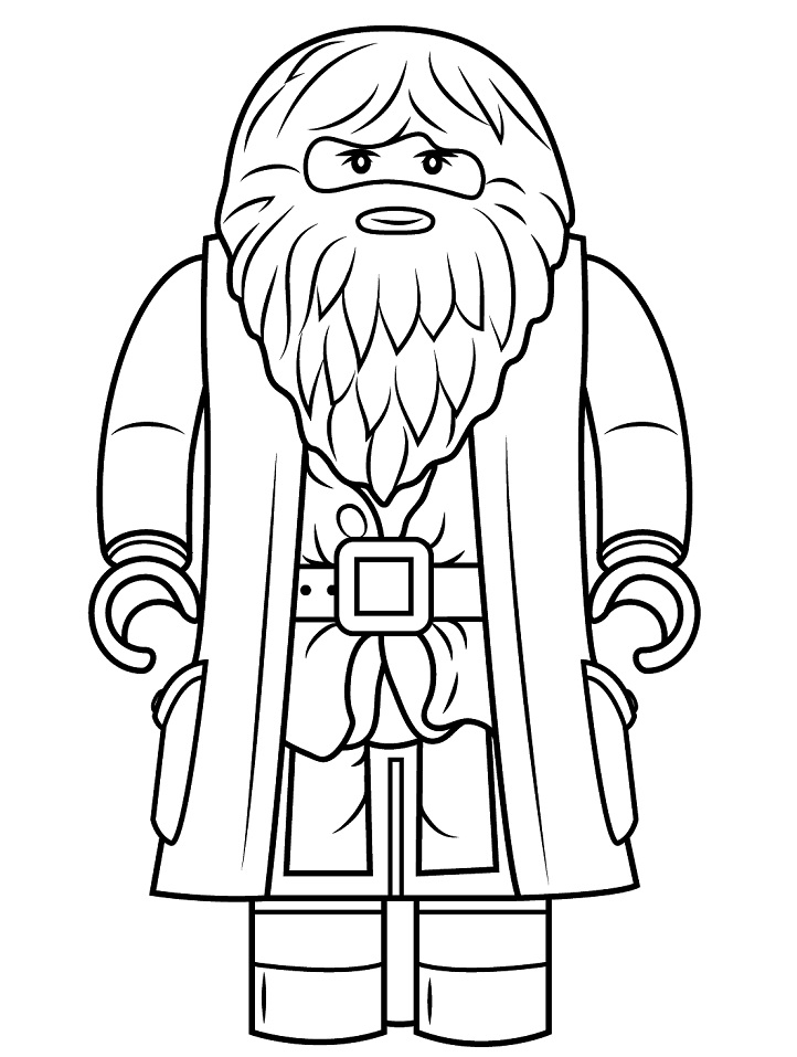 Lego Rubeus Hagrid Minifigure Coloring - Play Free Coloring Game Online