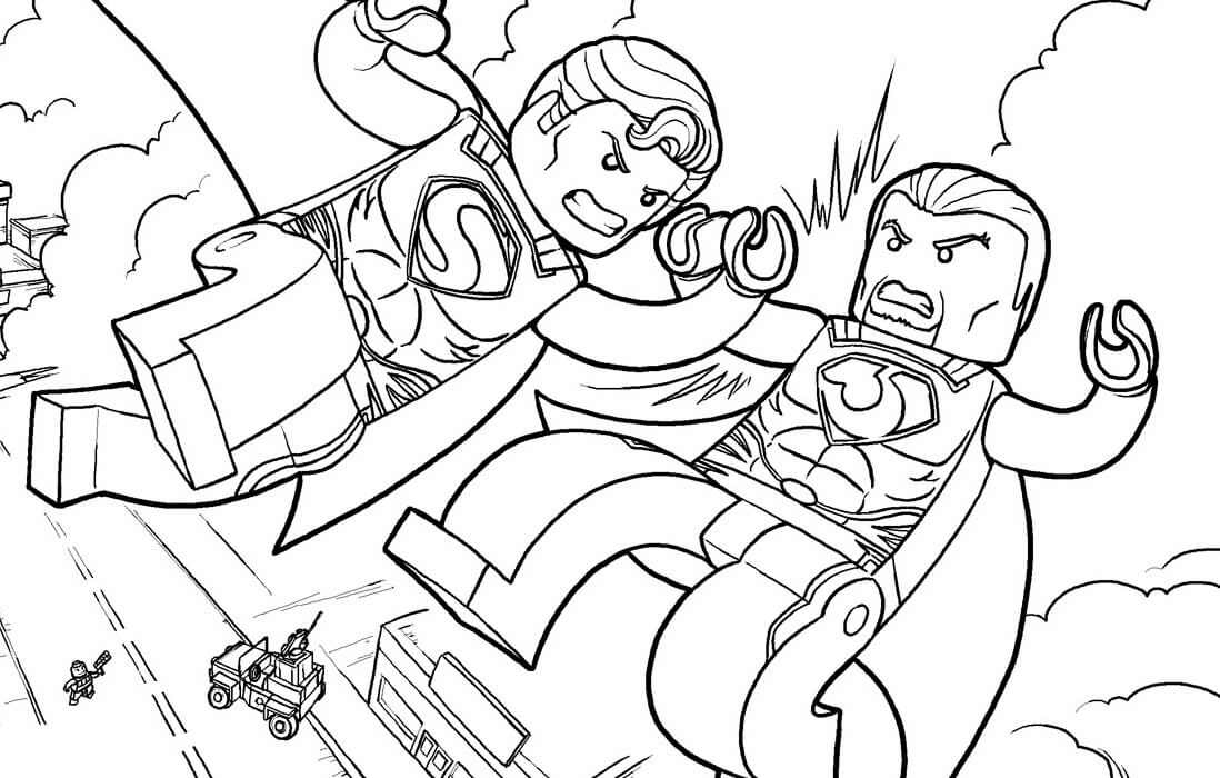 Lego Superman Fighting Coloring Game Lego Superman Fighting