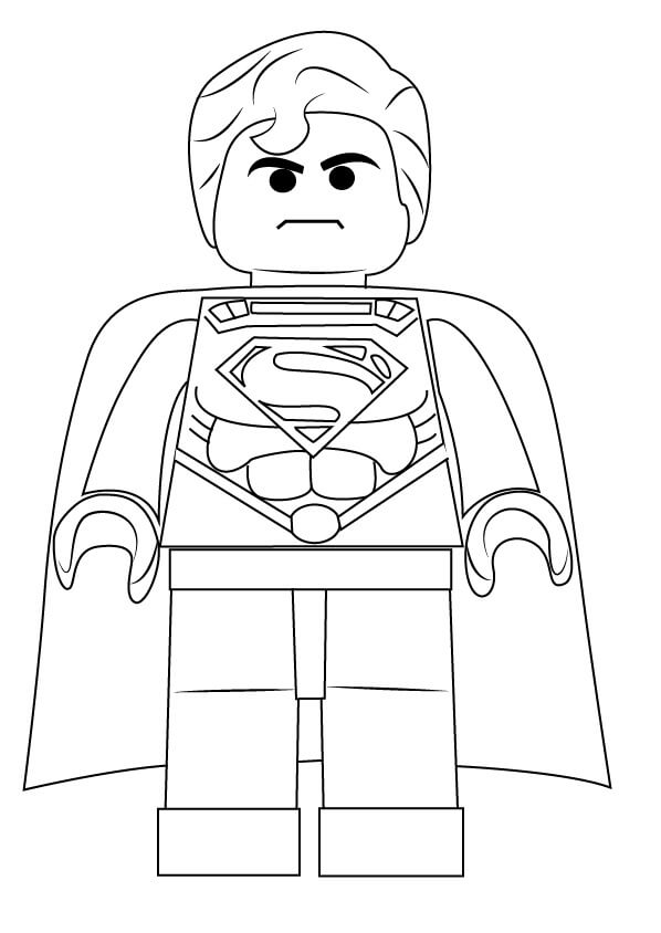 Lego Superman Standing Coloring Game Lego Superman Standing