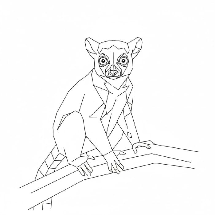 Lemur Low-Poly Art