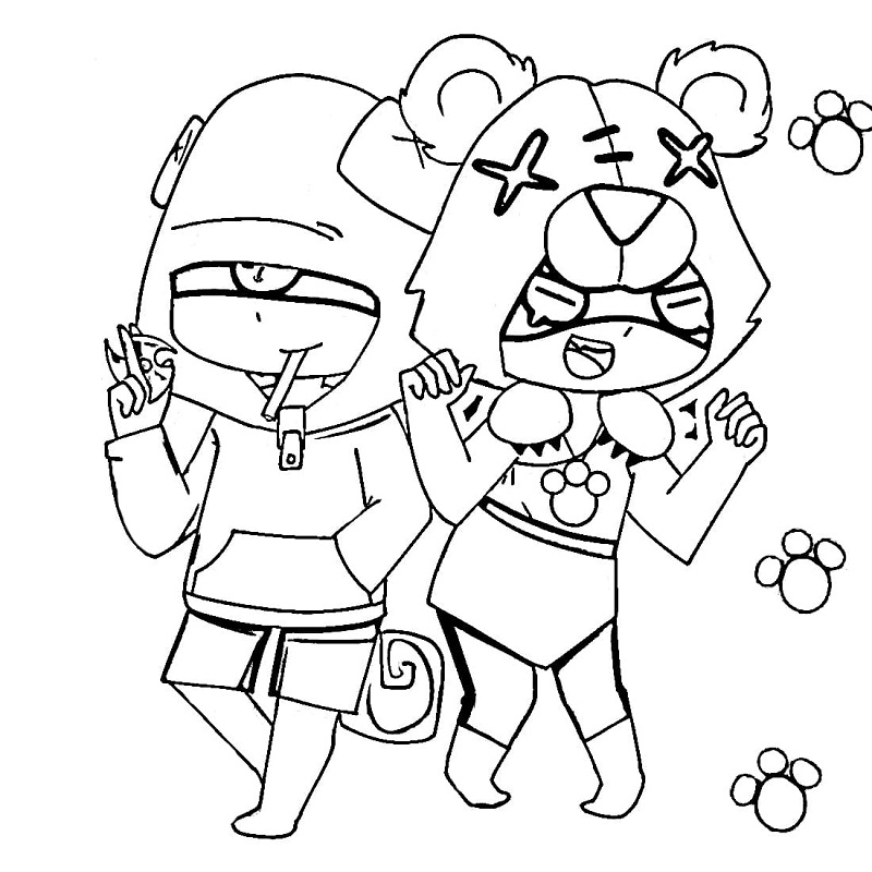 Leon Brawl Stars 1 Coloring Game Leon Brawl Stars 1