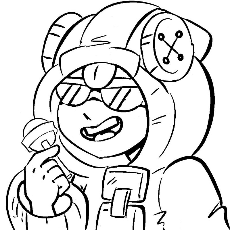 Leon Brawl Stars 3 Coloring Game Leon Brawl Stars 3