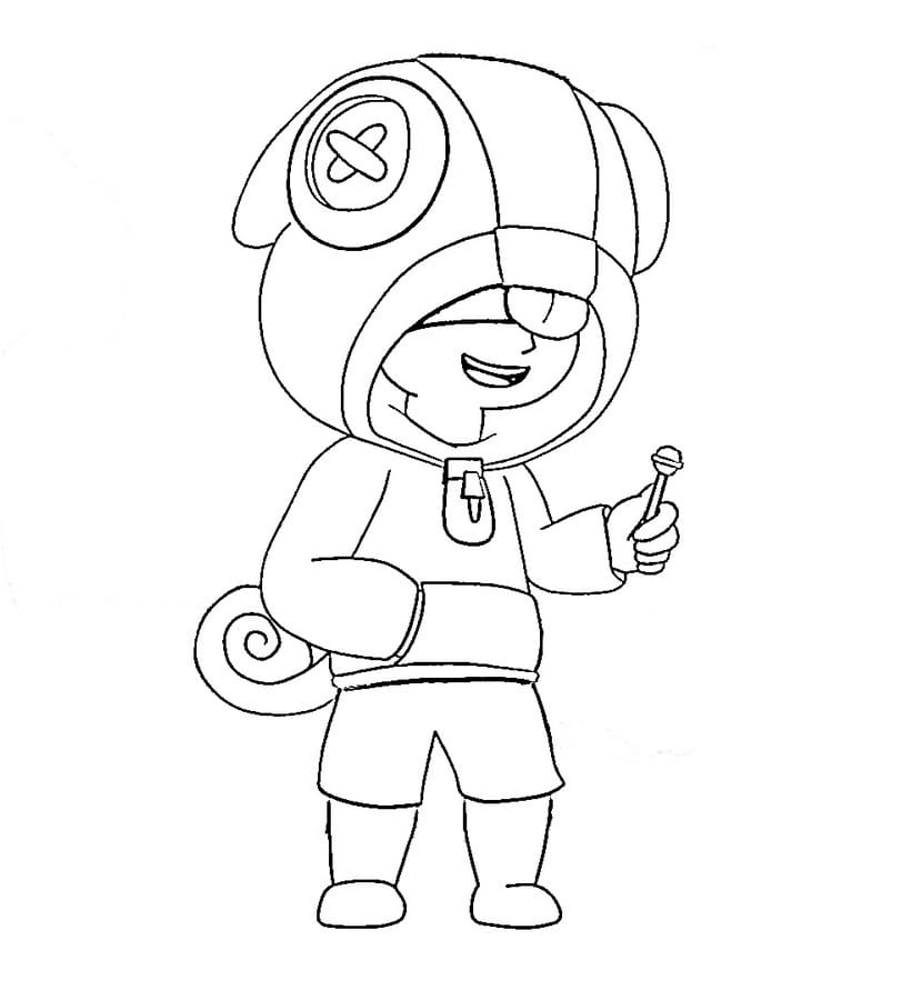 Leon Brawl Stars Coloring Games - ColoringGames.Net