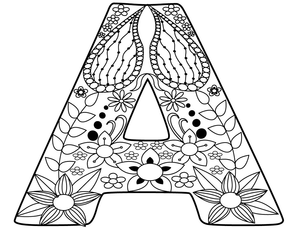 Letter A 1 Coloring - Play Free Coloring Game Online