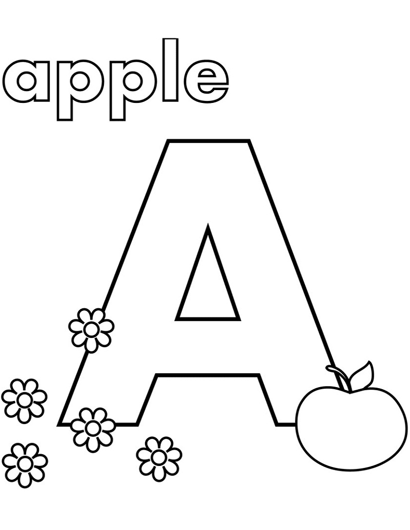 Letter A Coloring Game Letter A