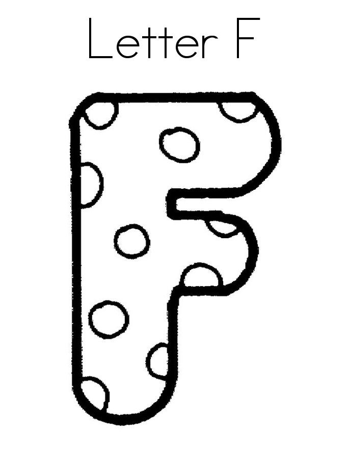 Letter F Coloring Game Letter F