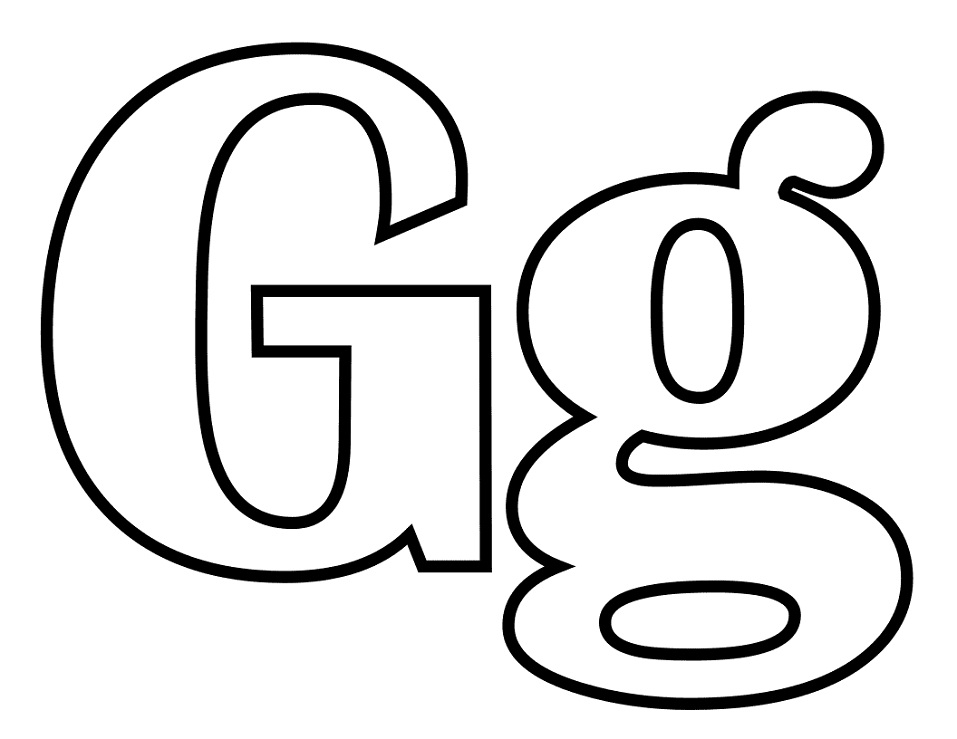 Letter G 3 Coloring Game Letter G 3