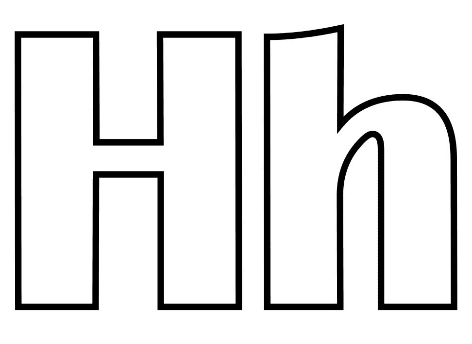 Letter H 4 Coloring Game Letter H 4