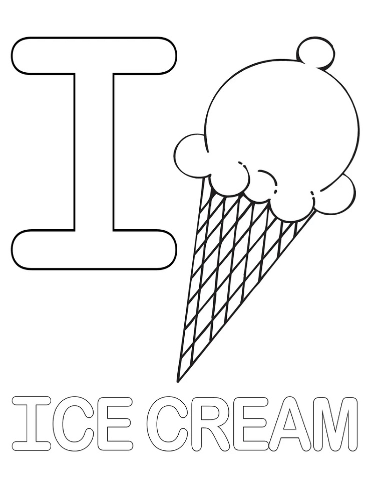Letter I 9 Coloring Game Letter I 9
