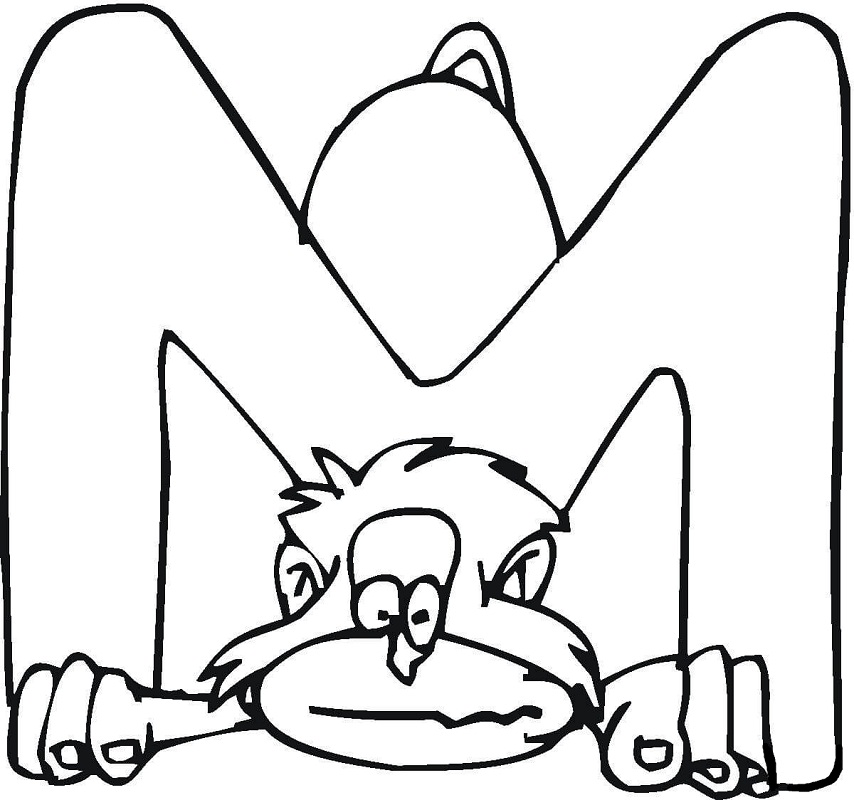 Letter M 5 Coloring Game Letter M 5