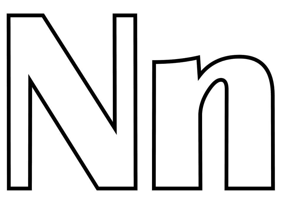 Letter N 3 Coloring Game Letter N 3