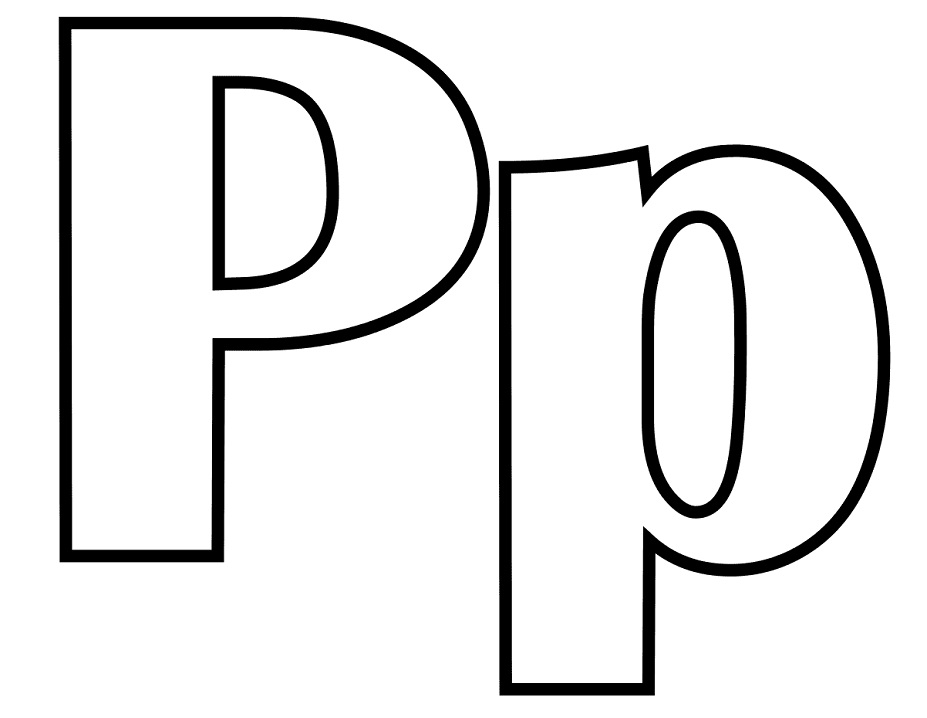 Letter P 3 Coloring Game Letter P 3