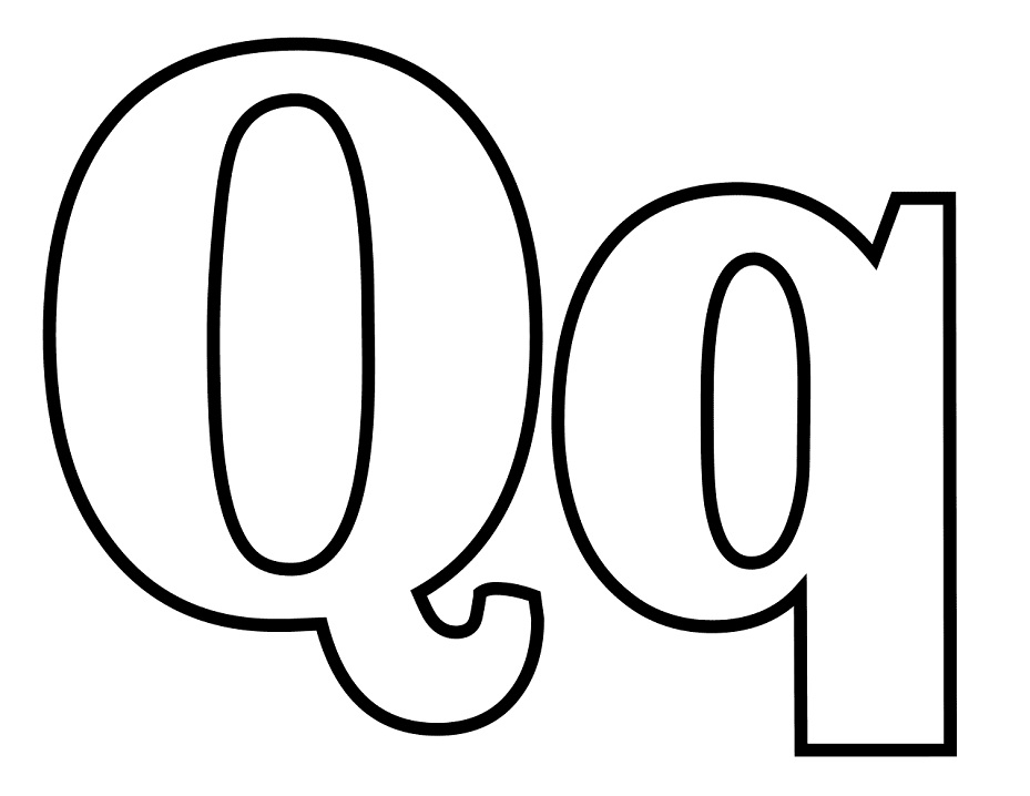 Letter Q 3 Coloring Game Letter Q 3