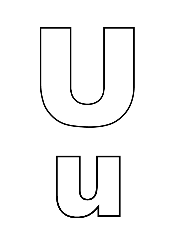 Letter U 2 Coloring Game Letter U 2