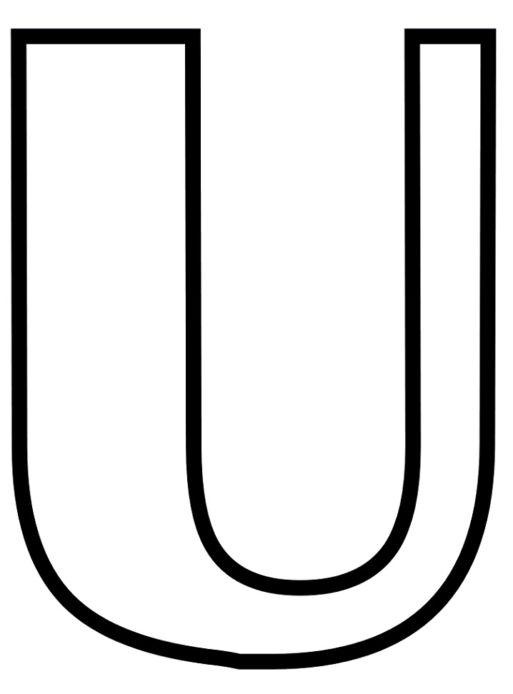 Letter U 3 Coloring Game Letter U 3