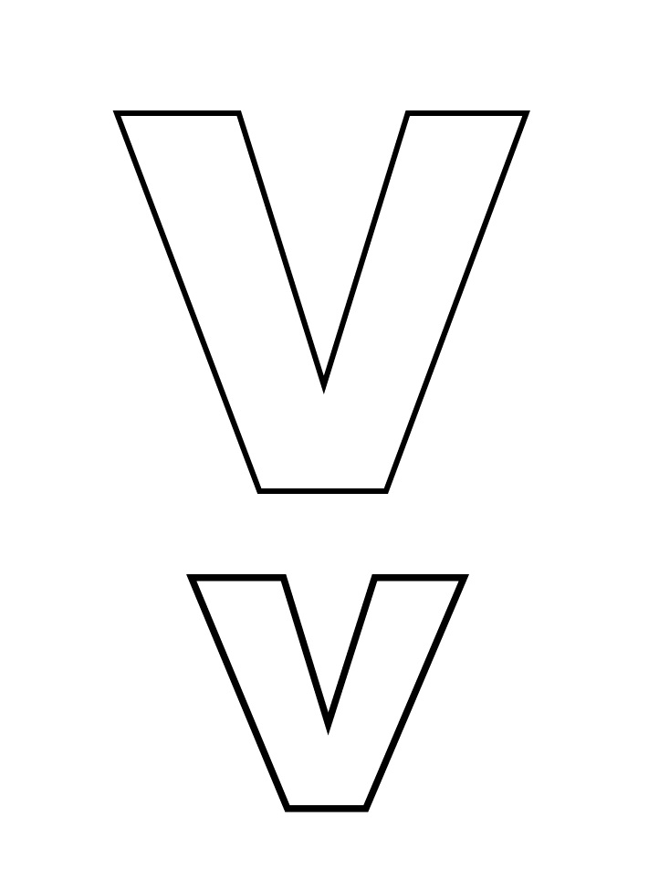 Letter V 3 Coloring Game Letter V 3