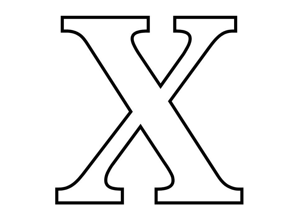 Letter X 1 Coloring Game Letter X 1