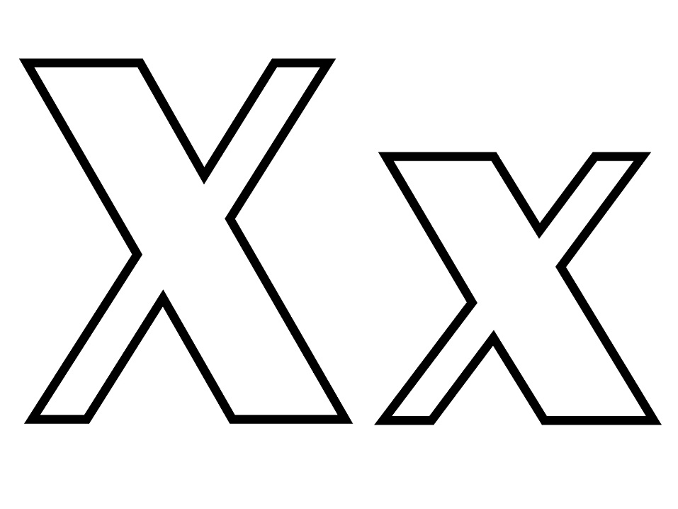 Letter X Coloring Game Letter X