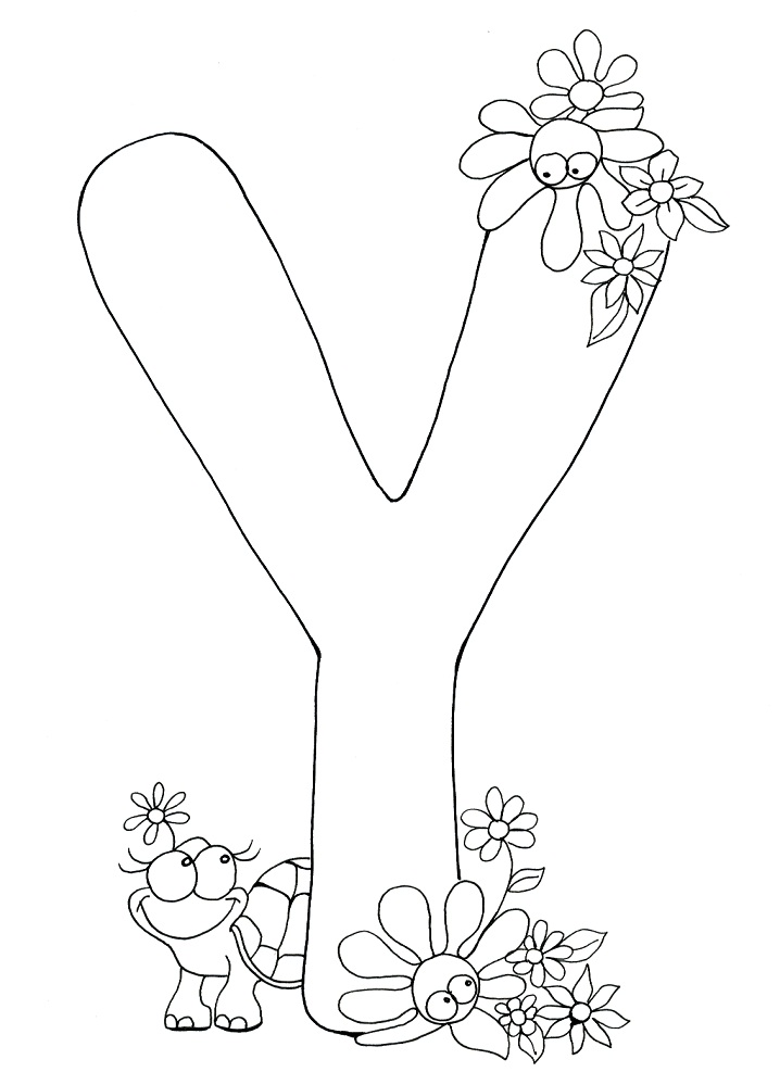 Letter Y 3 Coloring Game Letter Y 3
