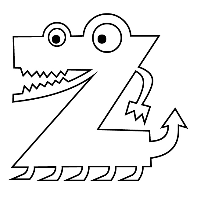 Letter Z 3 Coloring Game Letter Z 3