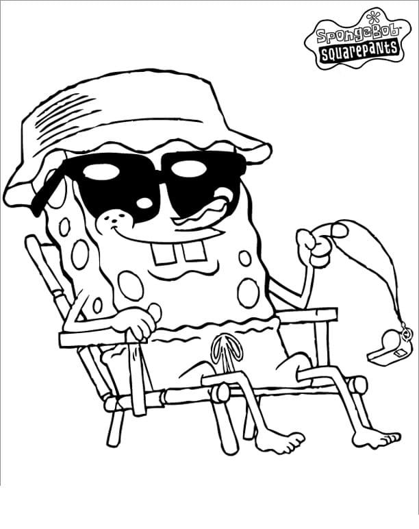 Lifeguard SpongeBob Coloring Game Lifeguard SpongeBob