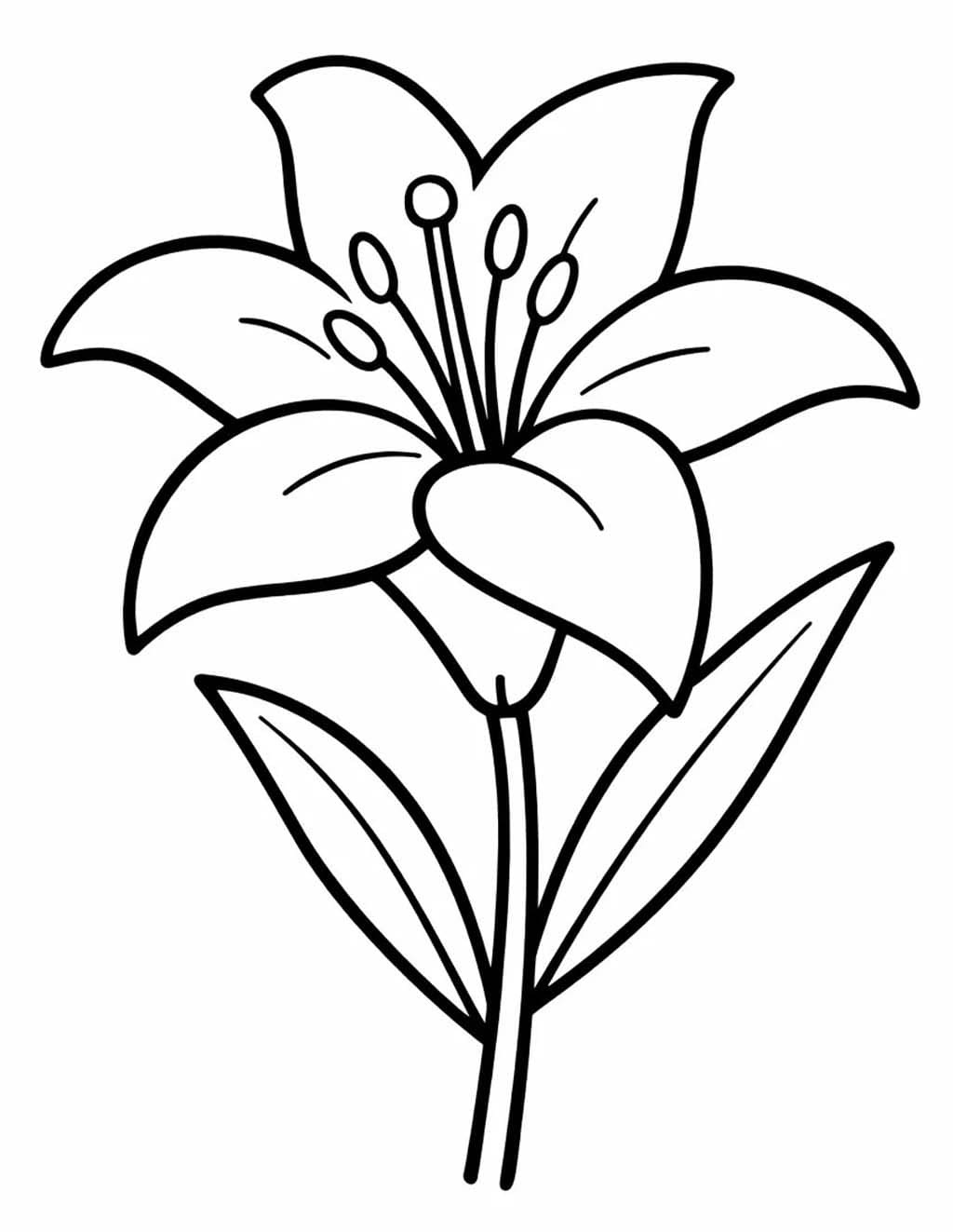 Lily printable for kids