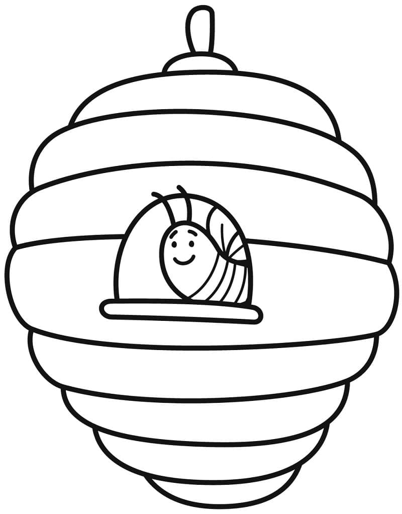 Litlte Bee in Beehive Coloring Game Litlte Bee in Beehive