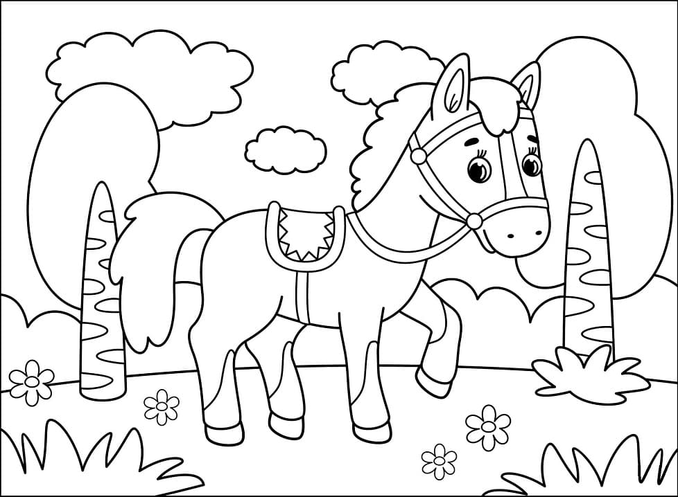Little Cute Horse Coloring Game Little Cute Horse