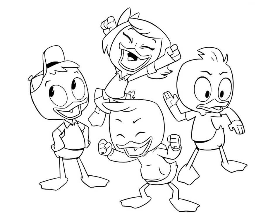 Little Ducks from Ducktales Coloring Game Little Ducks from Ducktales