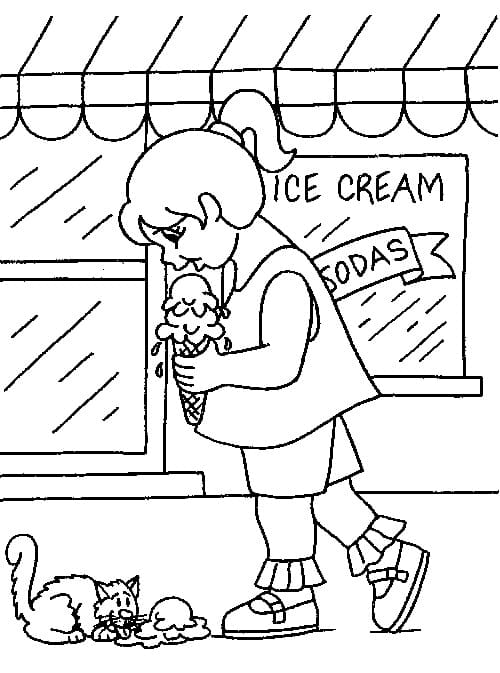 Little Girl with Ice Cream
