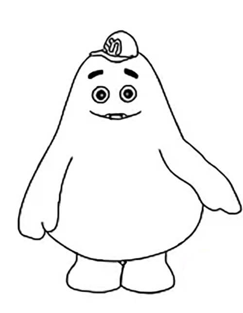 Sad Grimace Coloring - Play Free Coloring Game Online