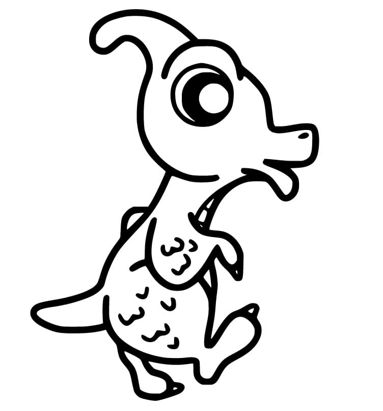 Little Parasaurolophus Coloring Game Little Parasaurolophus