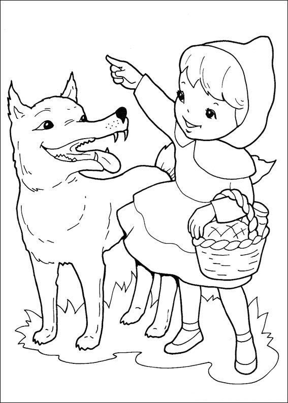 Little Red Riding Hood and a Wolf