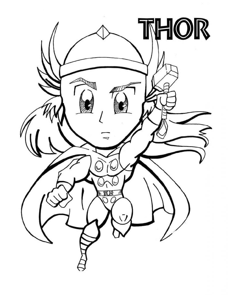 Little Thor Coloring Game Little Thor