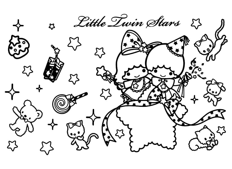 Little Twin Stars 10 Coloring Game Little Twin Stars 10